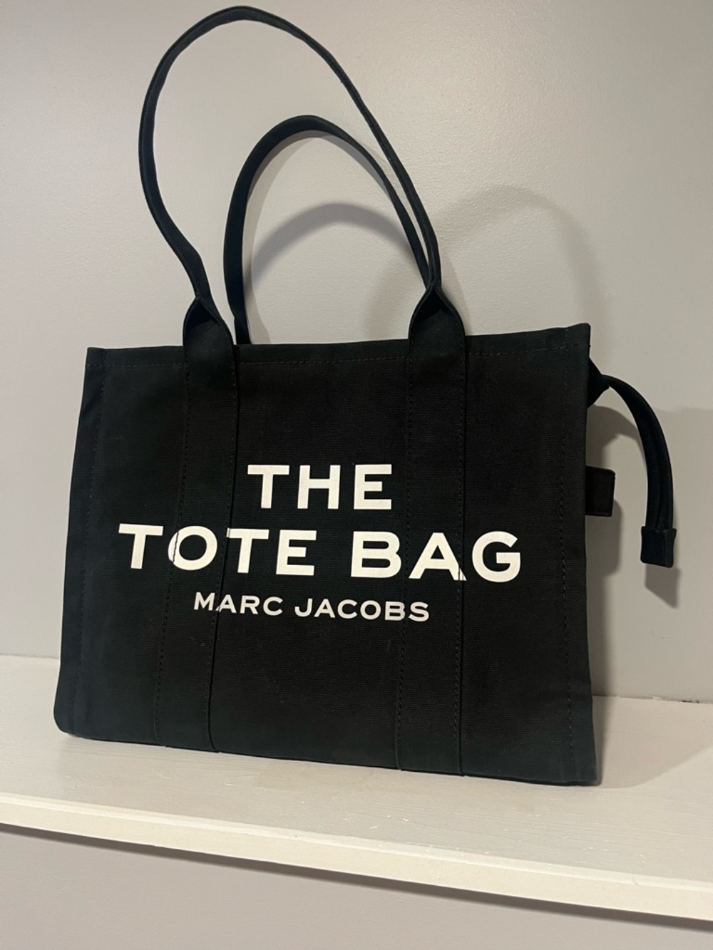 ✨Marc Jacobs Black The Tote Bag with White Logo✨